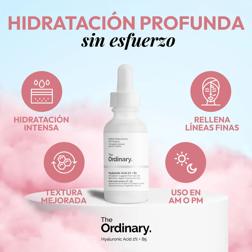 Combo The Ordinary: Ácido Hialurónico + Niacinamida